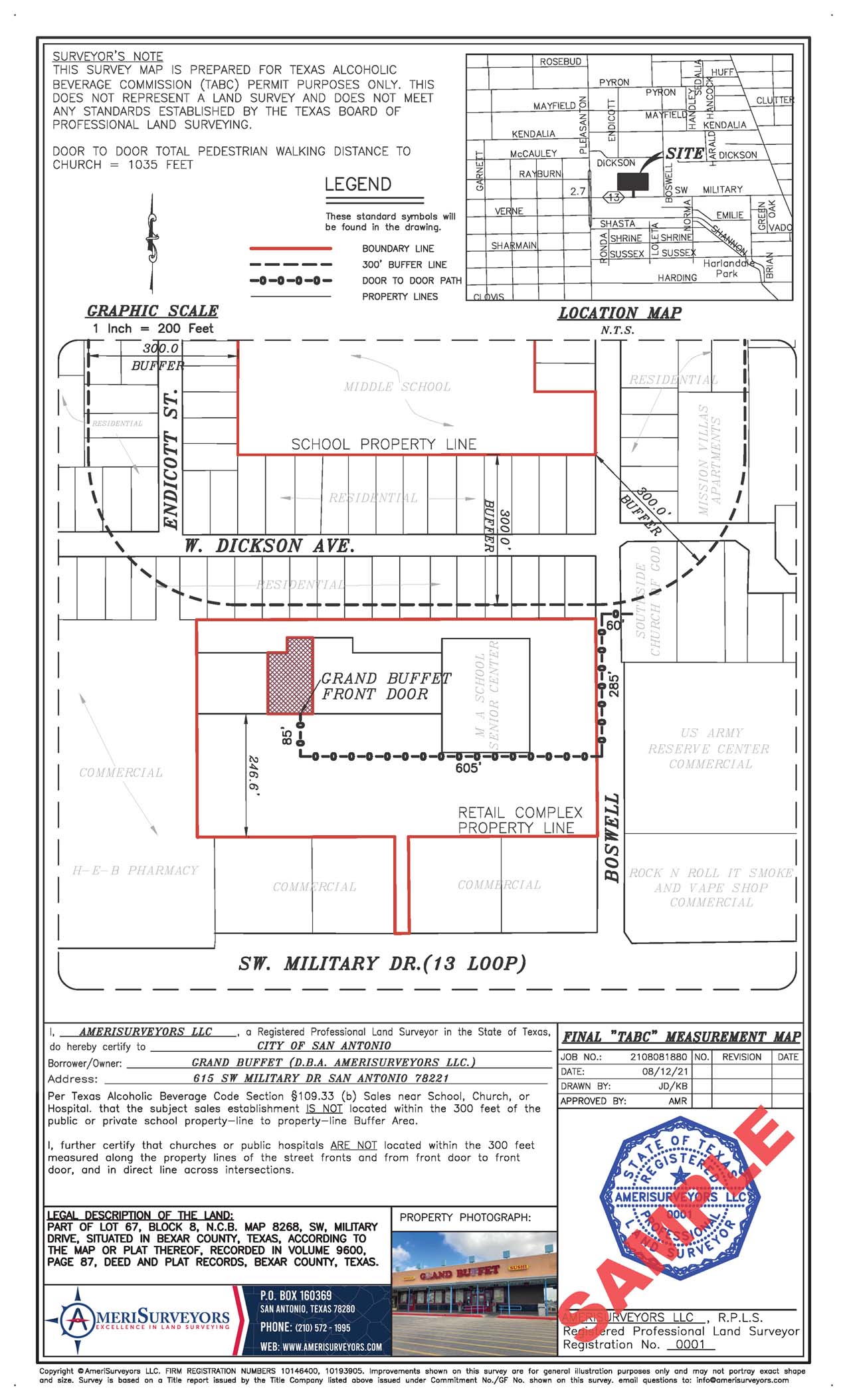 AmeriSurveyors TABC Survey Sample